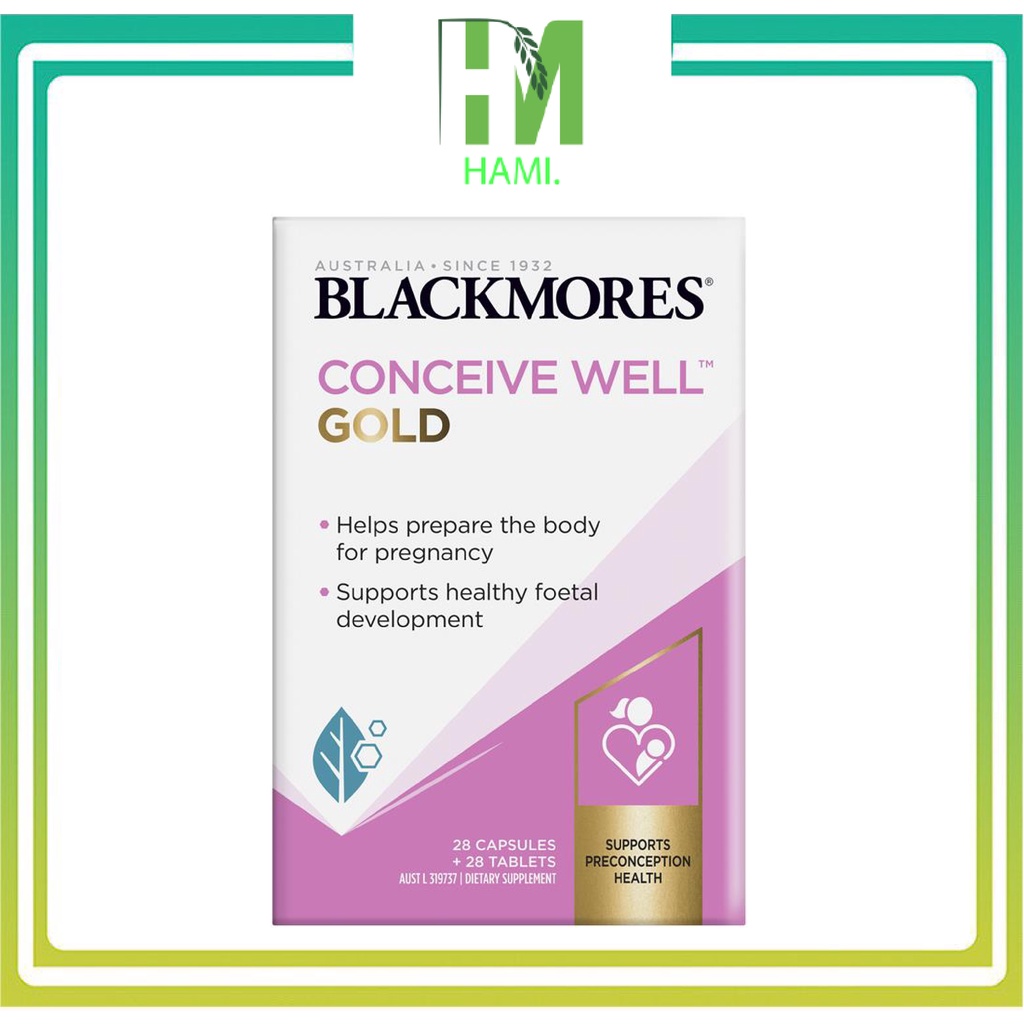 Viên uống tăng khả năng thu thai / Bổ Trứng Blackmores Conceive Well Gold 56 viên của Úc