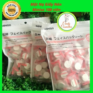 Mặt Nạ Giấy Nén Miniso 100 Viên Nhật Bản