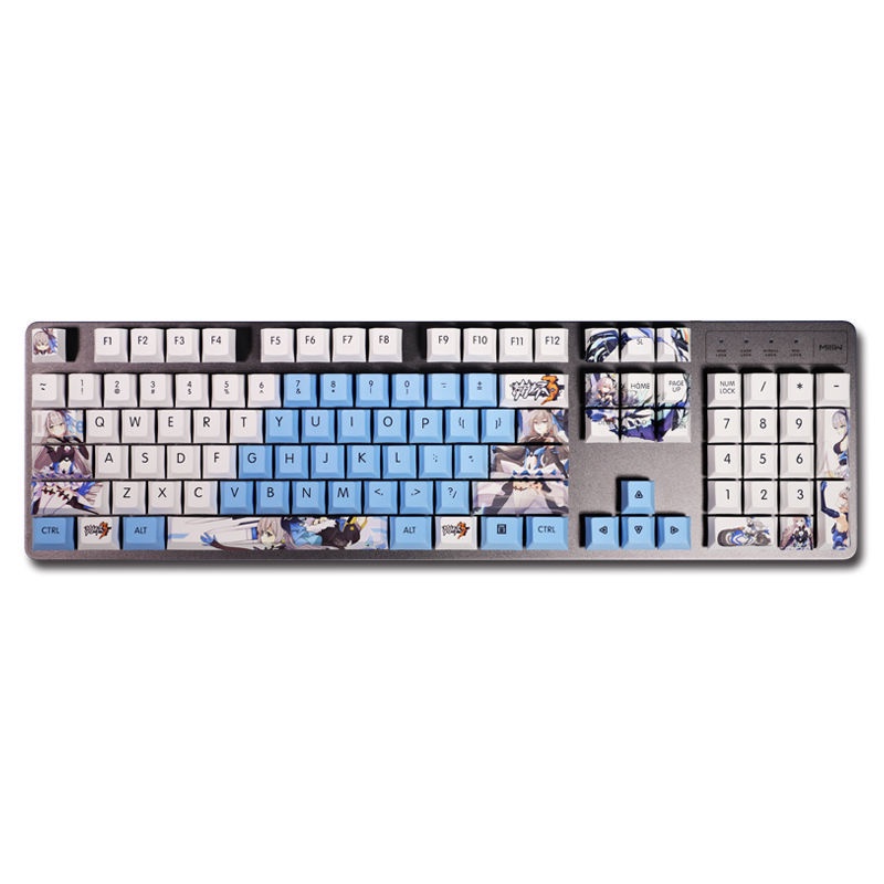 Honkai Impact 3 keycap Bronya Zaych Anime Trò chơi di động PBT Dye bàn phím cơ thăng hoa keycap 108 phím