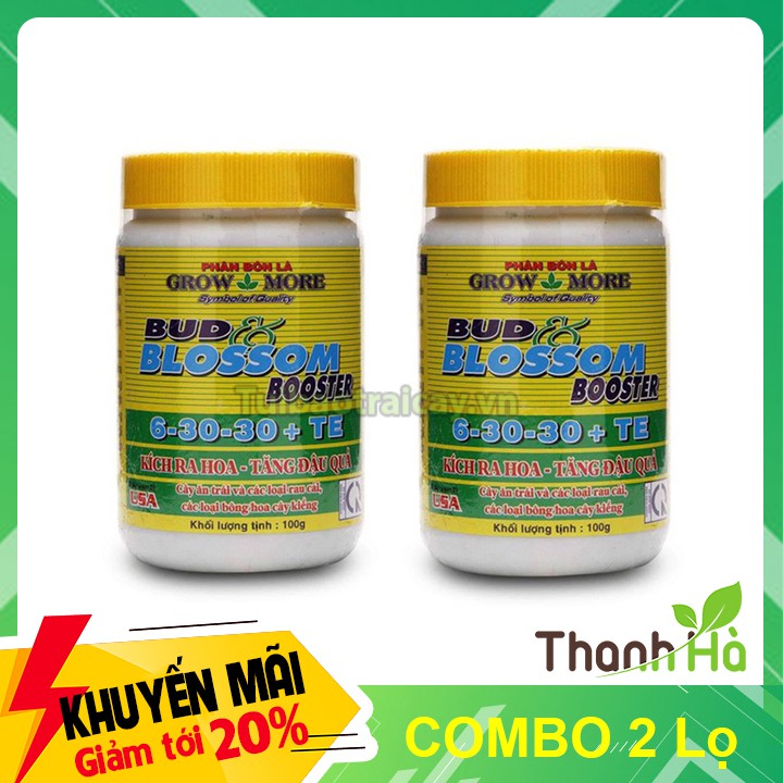 Combo 3 lọ - Phân bón NPK  BUD BLOSSOM 6-30-30+ TE - T18.2