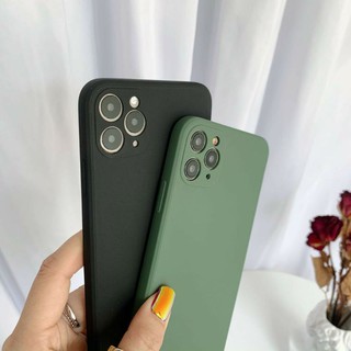 Ốp lưng dẻo màu viền vuông cho iPhone X/ XS/ XS Max/ 11 Pro/ 11/ 11 Pro Max chống bám bẩn giả 12