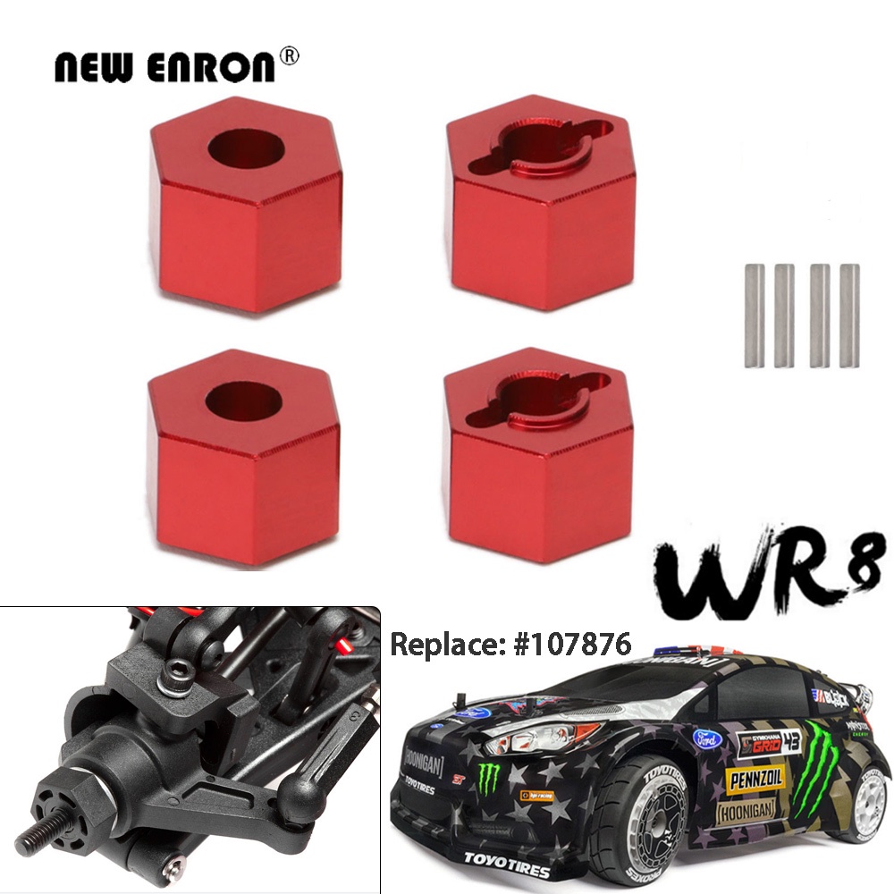 #107876 4 cái 12mm Bánh xe Hex Hub Coupling Adapter cho RC HPI Racing Moder Phụ tùng ô tô 1/10 WR8 3.0 Flux Ken Block Bullet ST MT 3.0