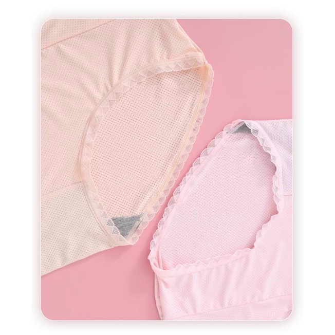 [SIZE 40-75KG] Quần lót bầu su may viền cạp chéo thông hơi kháng khuẩn có lót trắng theo dõi chất nhày quần co dãn