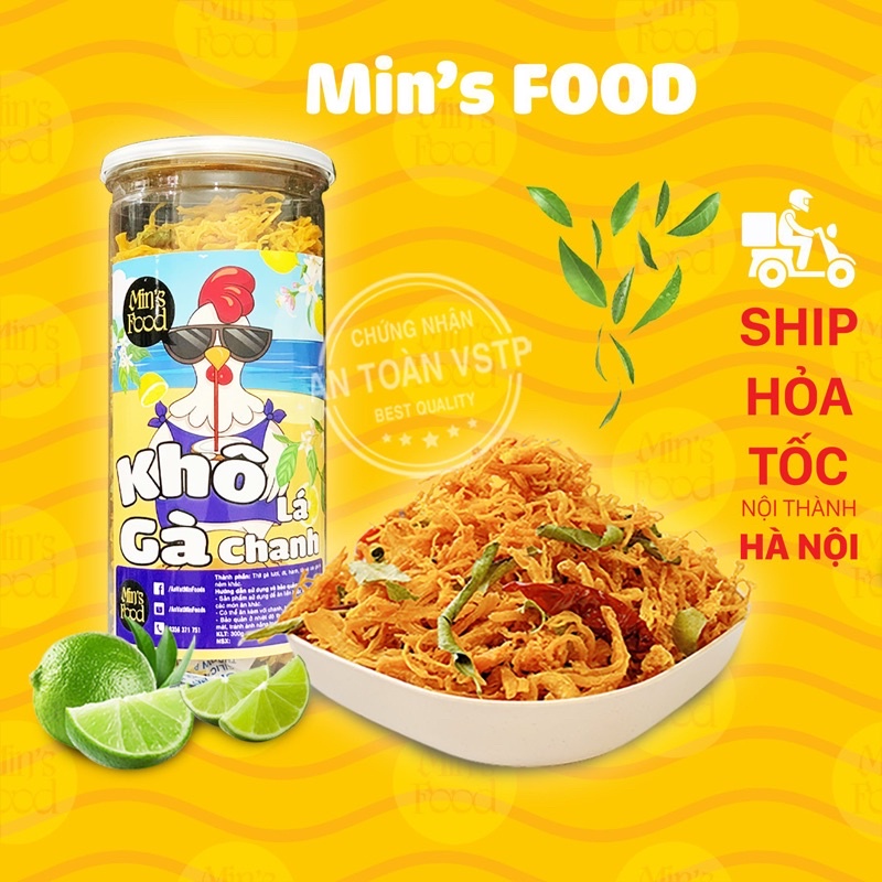 Khô gà lá chanh ngon loạI 1 ăn vặt MIN'S FOOD Hà Nội đảm bảo chất lượng | BigBuy360 - bigbuy360.vn