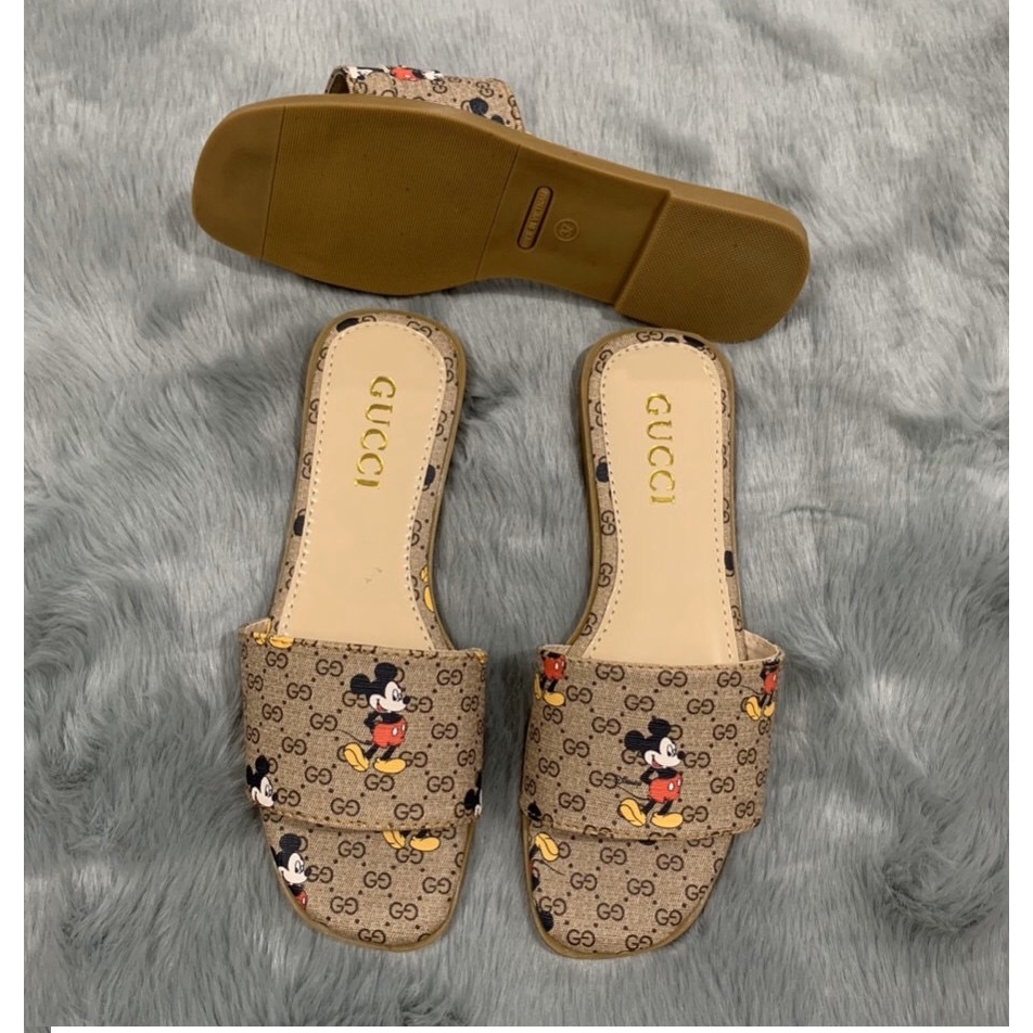Dép Lê Nữ Họa Tiết Chuột Mickey