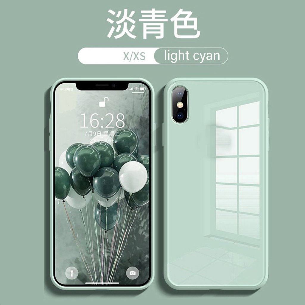Kính cường lực khung silicon mềm Vỏ điện thoại 7 8 Plus X Xs Max XR 11 11Pro 11Pro Max