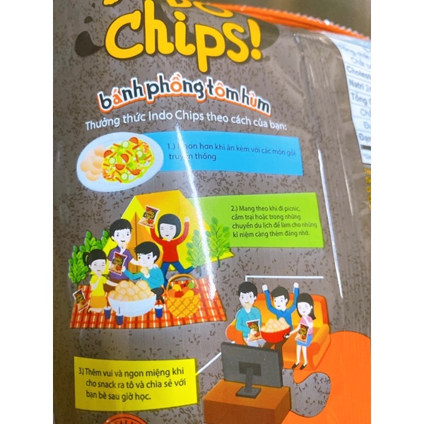 Bánh snack phồng tôm hùm Indo Chips Oishi 32gram, đồ ăn vặt