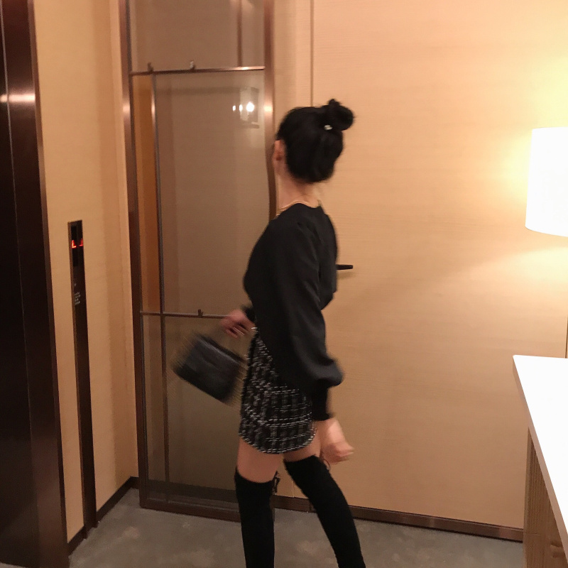 Xiaozhainv Chân Váy Chữ A Họa Tiết Sọc Caro Phong Cách Hàn Quốc | BigBuy360 - bigbuy360.vn