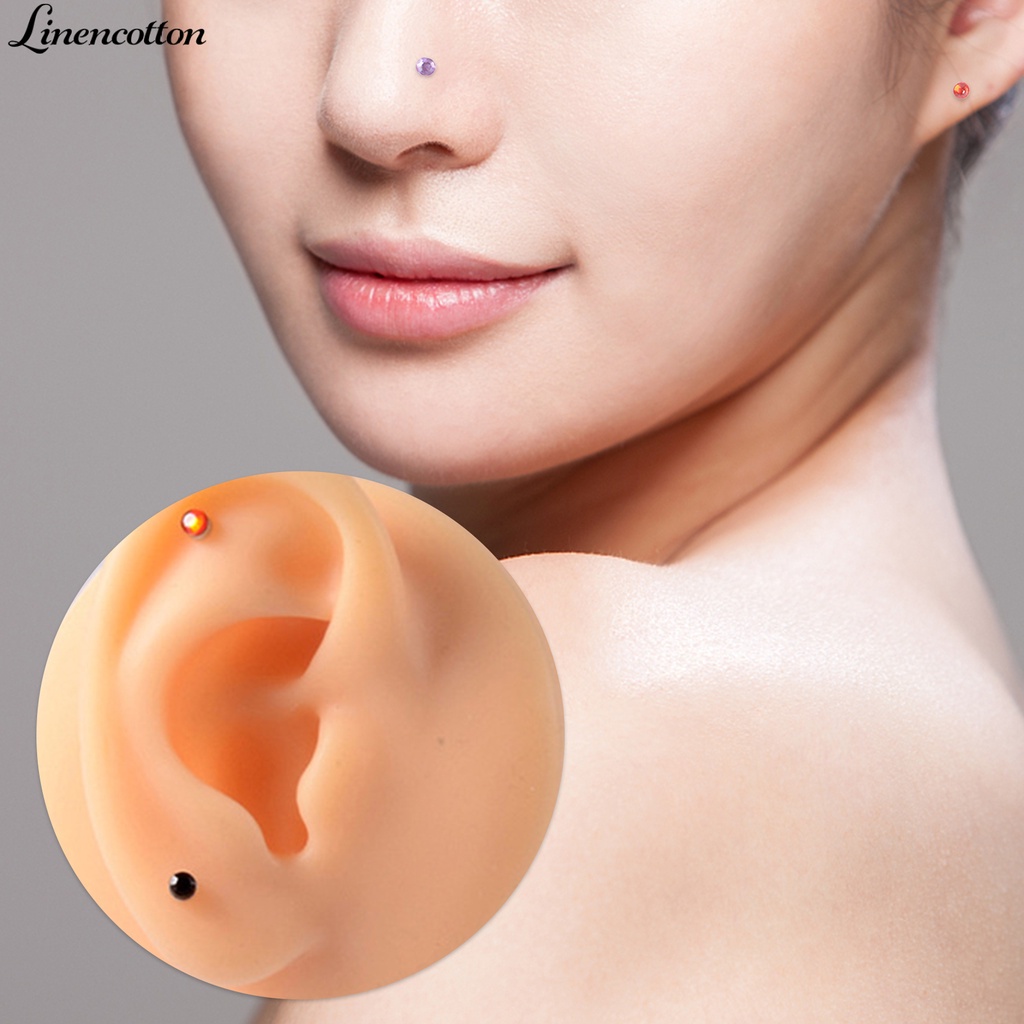 Khuyên Tai Giả Xỏ Sụn Nam Châm Chất Liệu Cotton Lanh