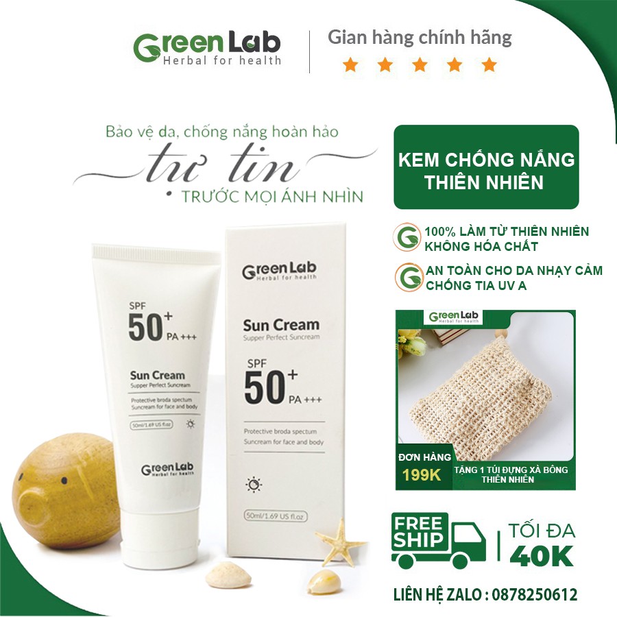 Kem chống nắng thiên nhiên Greenlab Sun cream nâng tone, kiềm dầu11 | BigBuy360 - bigbuy360.vn