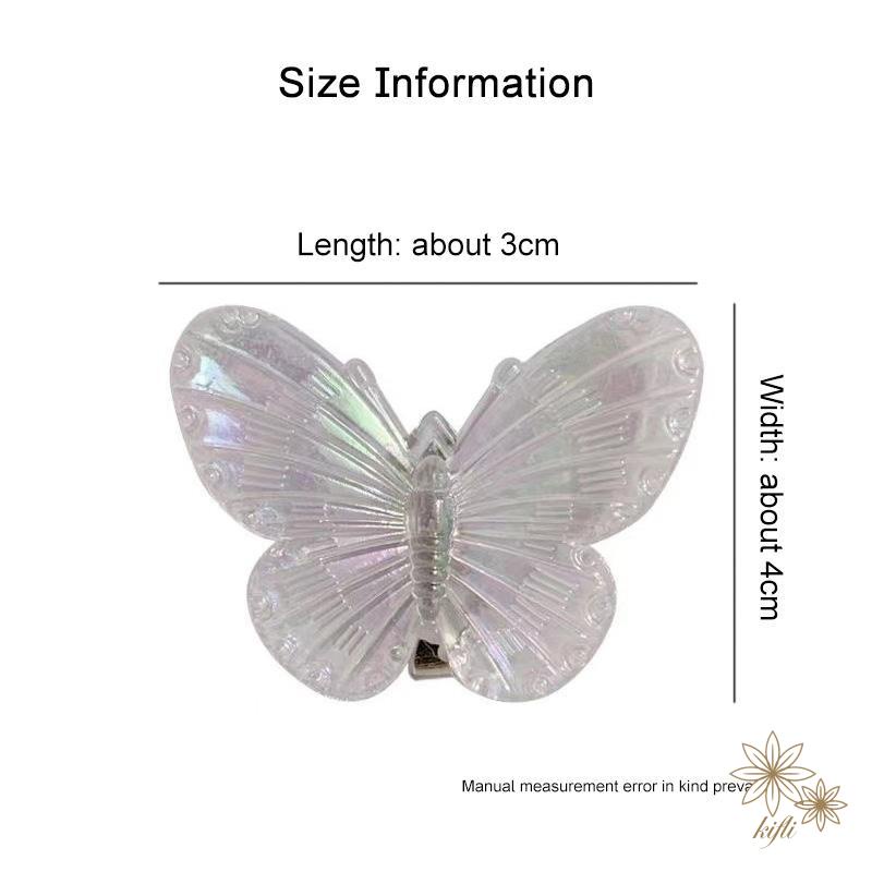 Kẹp Tóc Hình Bướm Bằng Nhựa Thiết Kế Xinh Xắn Thời Trang