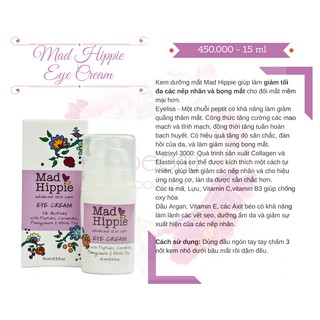 Kem dưỡng mắt Mad hippie eye Cream 15ml