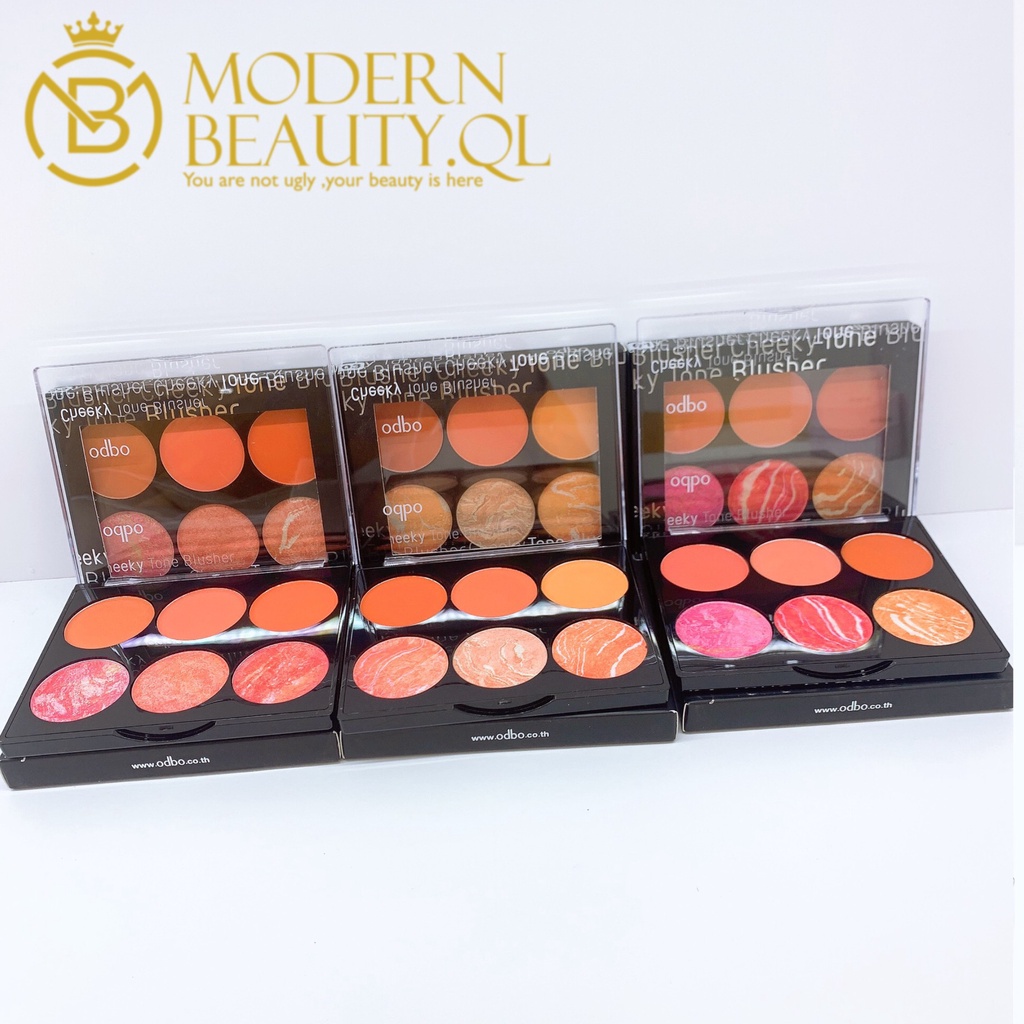 Phấn má hồng và bắt sáng 6 ô ODBO