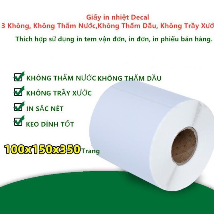 [Deal Sốc Mỗi Ngày] Giấy In Đơn Hàng Sàn Thương Mại Điện Tử Size 100x150mm- Cuộn 350 Tem