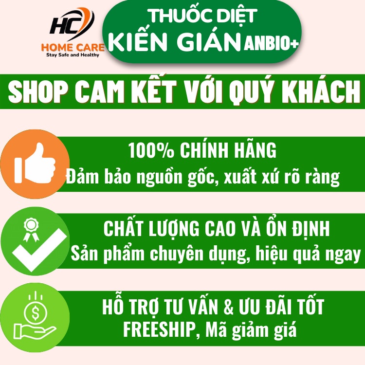 Thuốc Diệt Kiến - Diệt Gián Sinh Học ANBIO+ Hiệu Quả Cao An Toàn Cho Người Dùng Và Vật Nuôi - Home Care