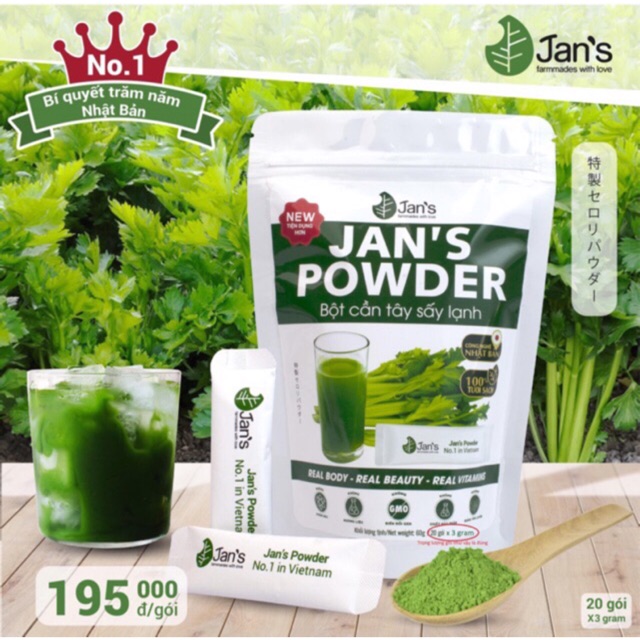 BỘT CẦN TÂY JAN’S SẤY LẠNH NGUYÊN CHẤT