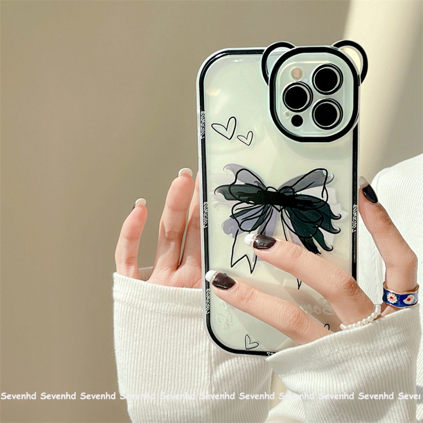 Ốp Điện Thoại Họa Tiết Tai Gấu Cho iPhone 14 13 12 11 Pro Max Xs Max Xr X 6 6s Plus
