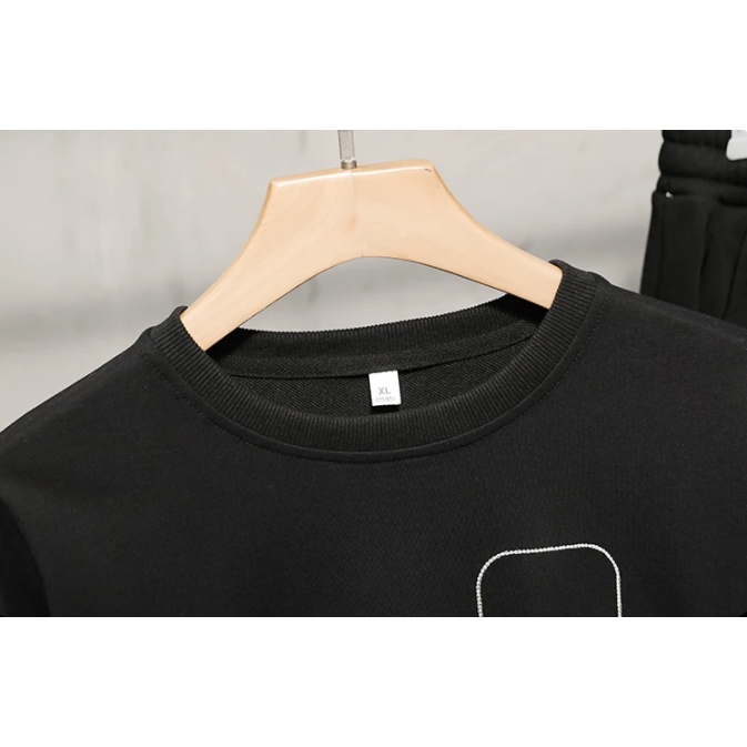 Áo Thun cotton Cổ Tròn Dài Tay Dáng Rộng In Hình Cá Tính Thời Trang Thu Đông Dành Cho Nam