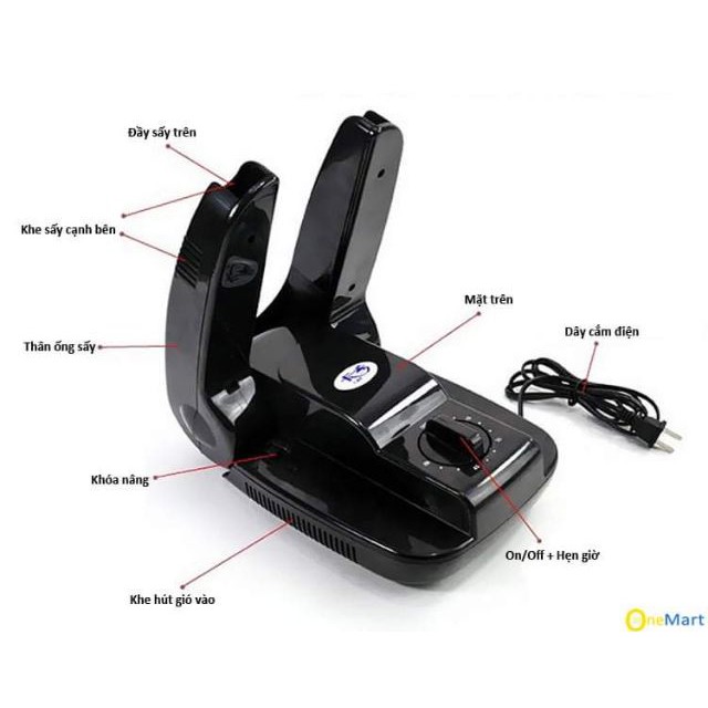 Máy sấy giầy cao cấp sấy khô trong vòng 30 phút chuyên dụng nhỏ gọn dễ dàng mang theo