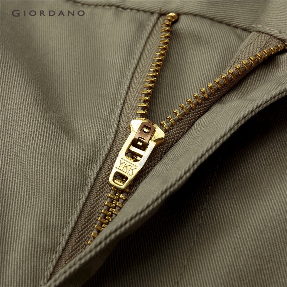 Quần dài GIORDANO 01111110 lưng cao vừa màu trơn không nhăn dễ phối đồ đơn giản trẻ trung cho nam