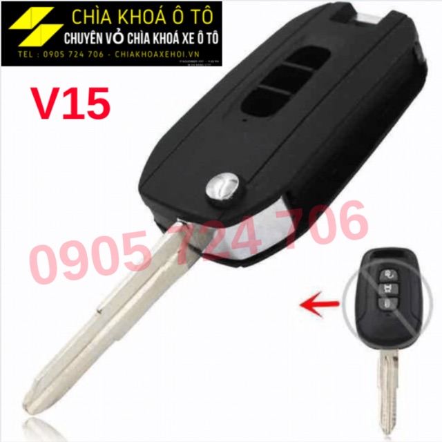 Vỏ Chìa Khoá Gập Chevrolet Captiva mẫu mới