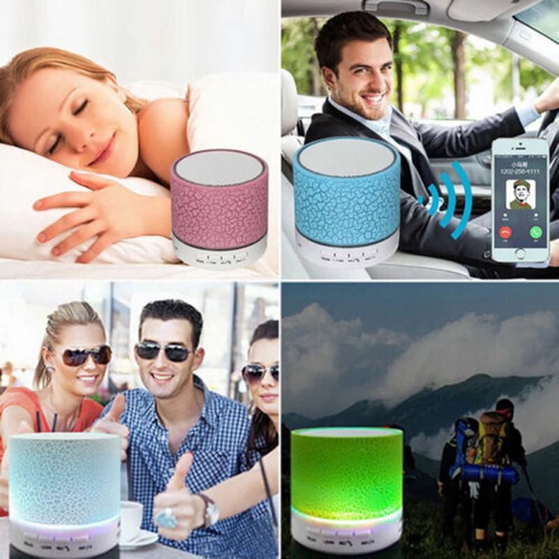 Loa bluetooth Không Dây A9 Có Đèn LED Hỗ Trợ Thẻ Nhớ TF Cho Xe Hơi Điện Thoại