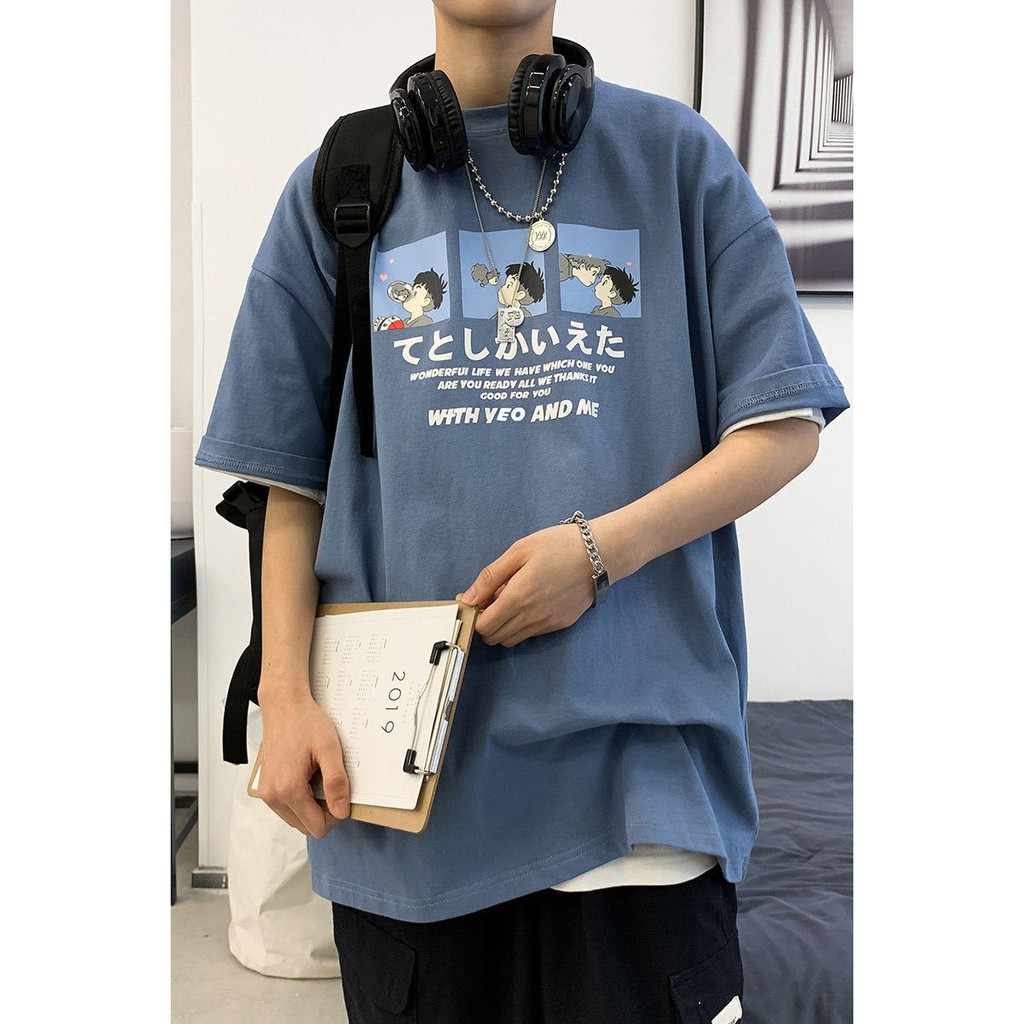 Áo phông tay lỡ form rộng unisex nam nữ, taobao 1688