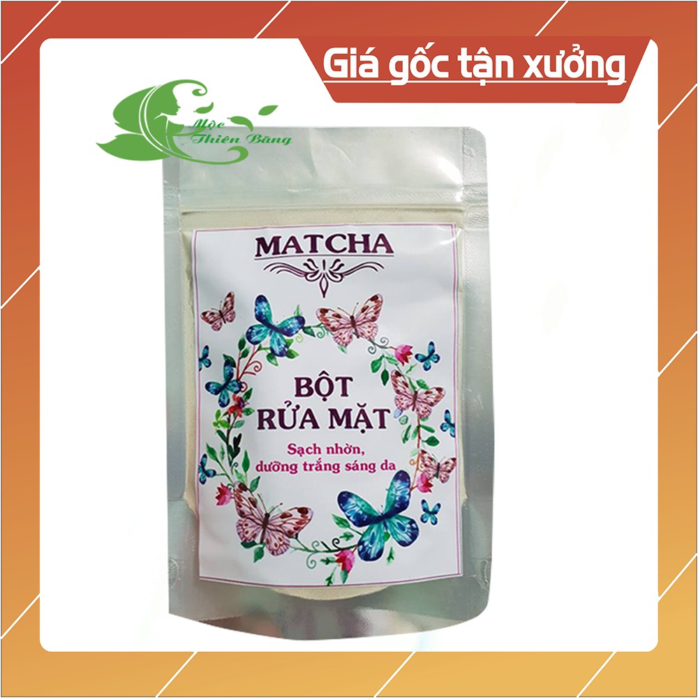 Bột rửa mặt Matcha 100gr handmade