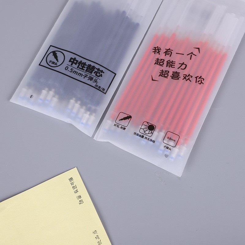 Set 20 Ruột Bút Bi Ngòi 0.5MM Màu Xanh/Đỏ/Đỏ/Xanh Dương