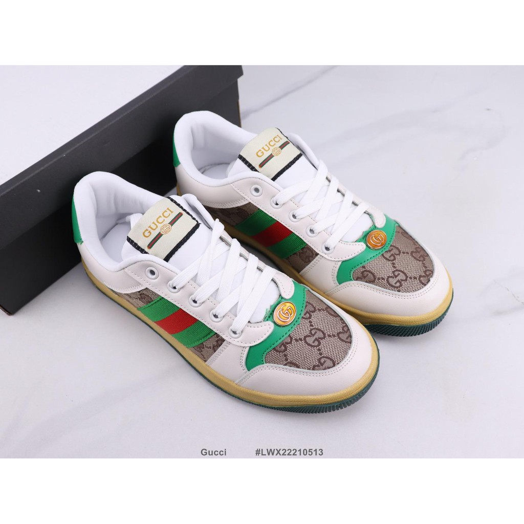 Giày Thể Thao Gucci Cổ Thấp Chất Liệu Da Bò Size 35-44