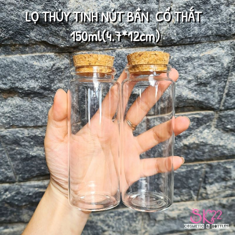 LỌ THỦY TINH NÚT BẦN CỔ THẮT 50ml/100ml/150ml