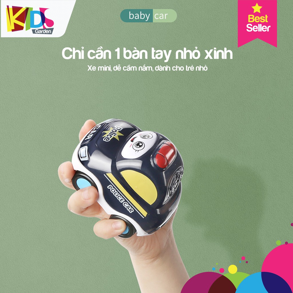 Bộ 7 xe hoạt hình Cute, xe đồ chơi phong cách hàn quốc, xe chạy trớn