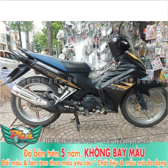 Tem rời Exciter 135 Đen nhám Vàng cát 2020 -1