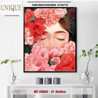 Tranh số hóa Nàng Thơ (Khung dày 2.5cm) mã CN0652 đã căng khung và đầy đủ phụ kiện