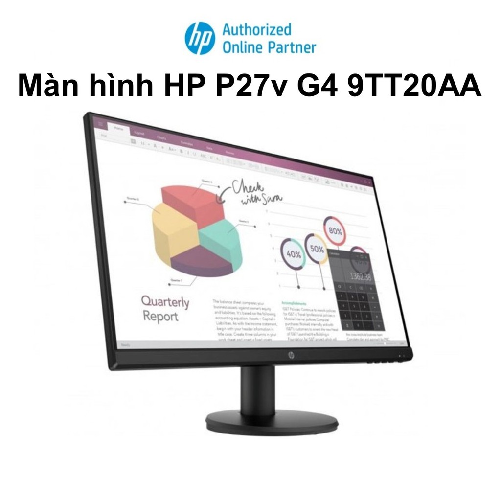 [Mã ELHPPK giảm 15% đơn 500K] Màn hình HP P27v G4 9TT20AA 27 inch FHD | IPS |5ms |VGA,HDMI |