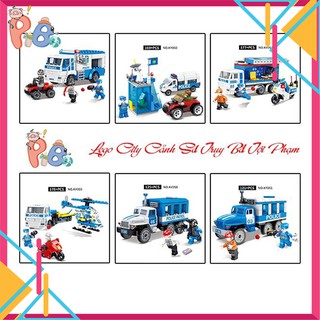Lego city cảnh sát - đồ chơi lego minecraft lắp ráp cảnh sát thành phố truy bắt tội phạm - 125-177 mảnh chi tiết