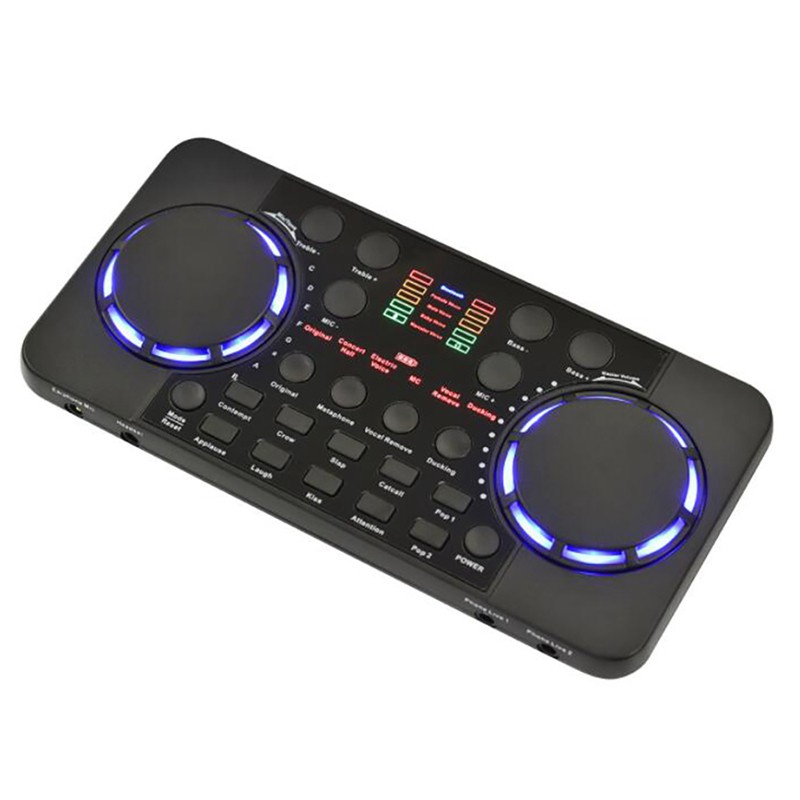 【COD】V300 PRO Sound Card 10 Sound Effects Bluetooth Noise Reduction Audio mixers Headset mic Voice Control for Phone PC