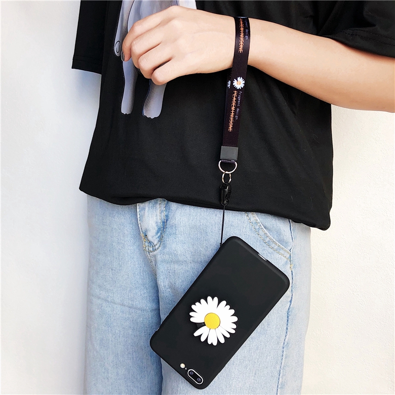 INS Hot GD Daisy Flower POP-SOCKET Ốp lưng Meizu M6S M6T M6 Note M3 M5 M5s M5c Pro 6 Plus 15 Lite M15 E3 A5 Note 8 9 Cover with Strap