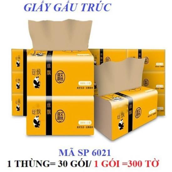 [FREESHIP] Giấy Ăn Gấu Trúc Loại 300 tờ - Bán Lẻ 1 Gói