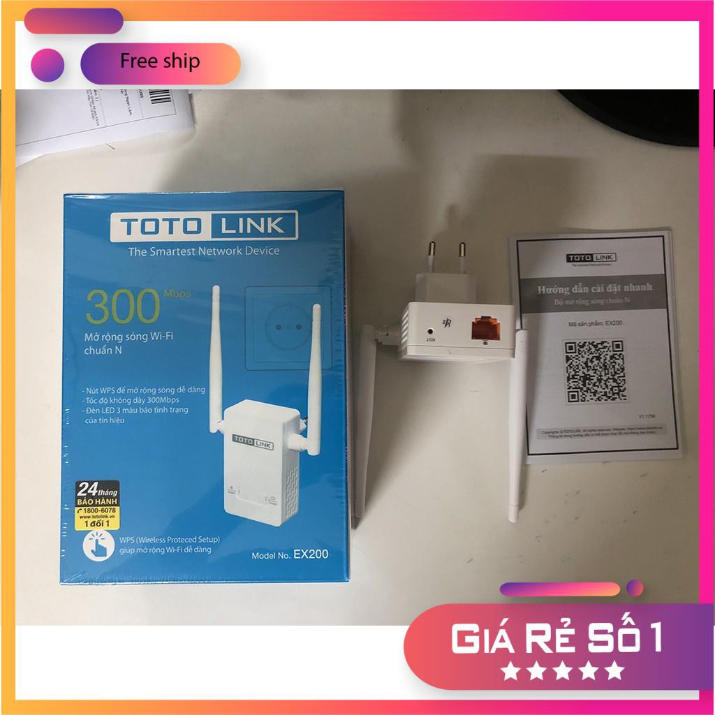 [HÀNG CAO CẤP] Kích wifi Totolink EX200 - Màu trắng - Chính hãng - Bảo hành 36 tháng [CHẤT LƯỢNG] | BigBuy360 - bigbuy360.vn