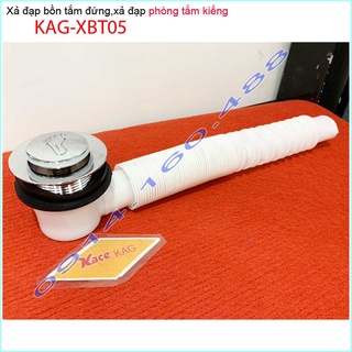 Xả bồn tắm đứng KAG-XBT05, xả đạp chân bồn tắm kính thoát nhanh sử dụng tốt -xả đạp chân