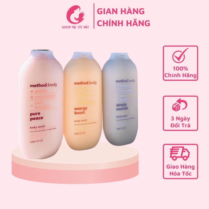 Sữa tắm Method Body Úc chai 532ml
