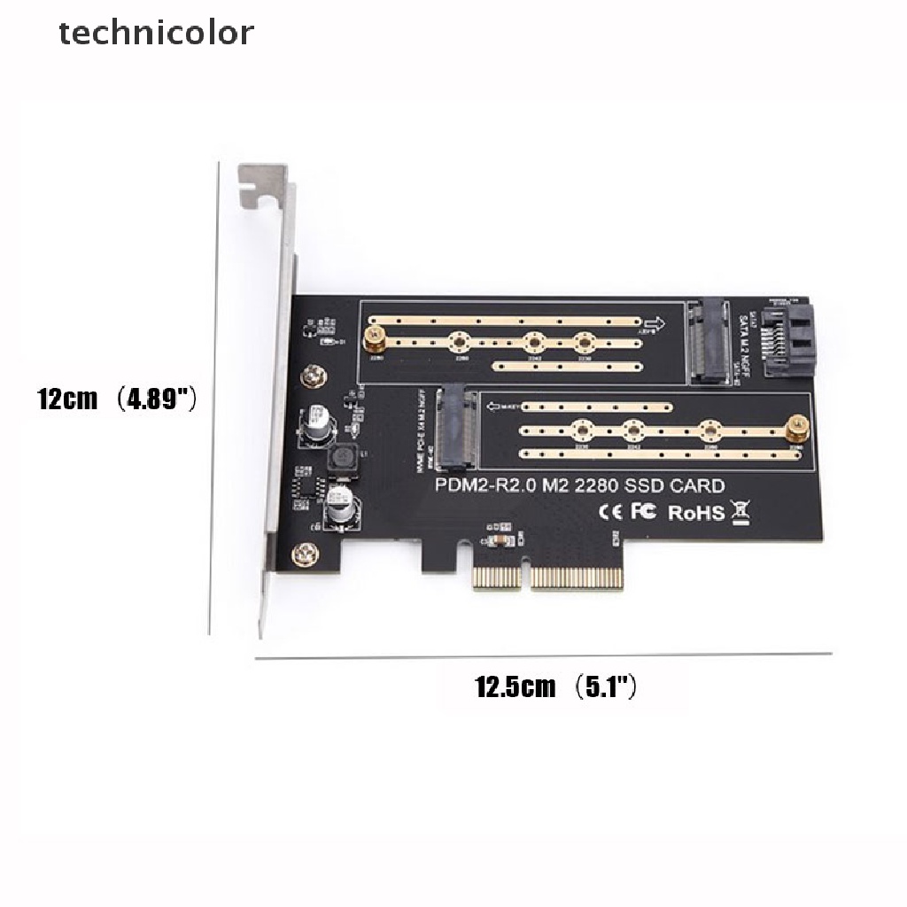 Bộ Chuyển Đổi Pcie Sang M2 / M.2 M.2 Ngff Sang Desktop Pcie X4 X8 X16 Nvme Sata Dual Ssd Pci TYG