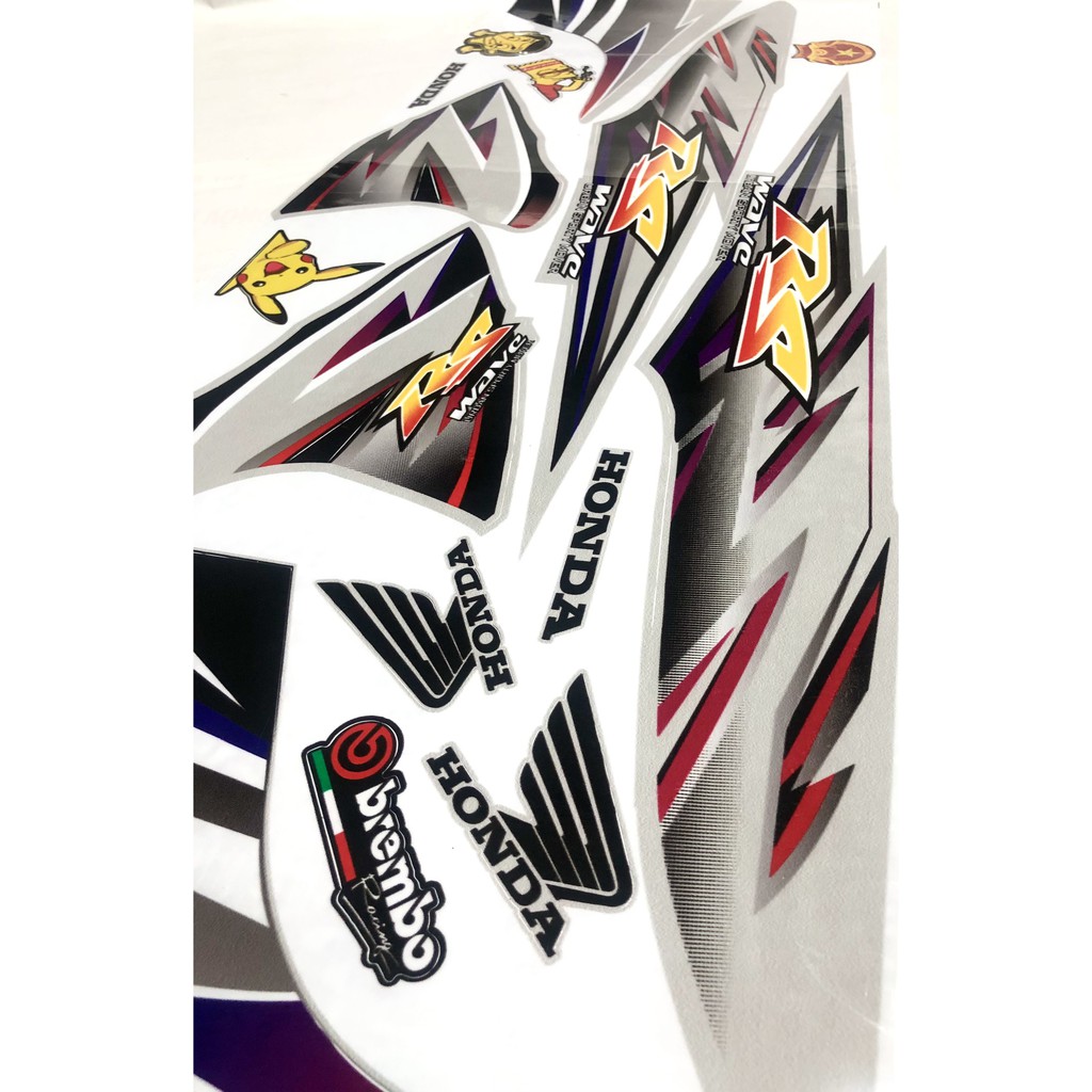 Tem rời Wave Alpha MẪU RS Màu Hồng Xám Dán cho Wave 50cc/100cc/110cc