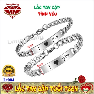 LẮC CẶP Ý NGHĨA | LẮC TAY CẶP INOX Chữ I LOVE YOU