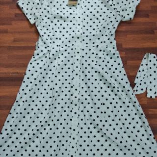 [Ảnh thật 100%]váy sơmi chấm bi vnxk