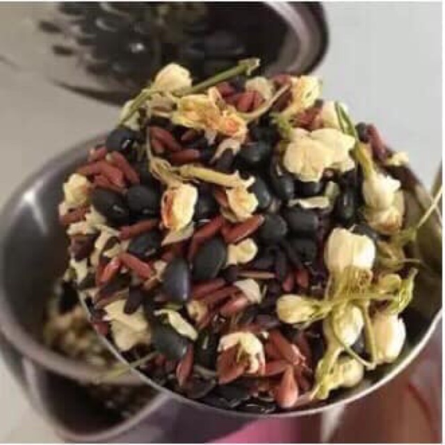 1kg Trà gạo lứt đỗ đen đỗ đỏ hoa nhài rang sẵn