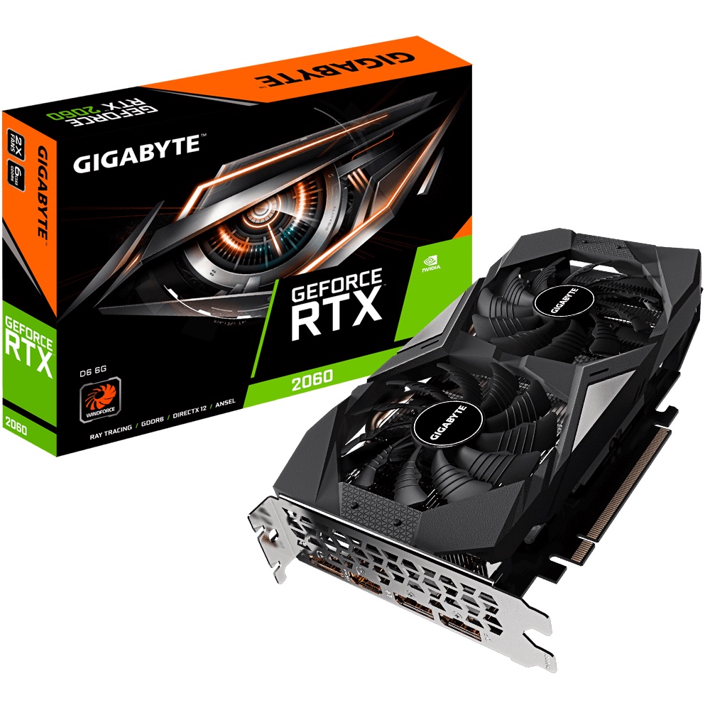 Card màn hình Gigabyte GeForce RTX 2060 6GB D6  - Chính hãng Viễn Sơn
