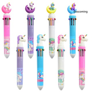 Bút Bi 10 Màu Hình Kỳ Lân Dễ Thương Tiện Lợi