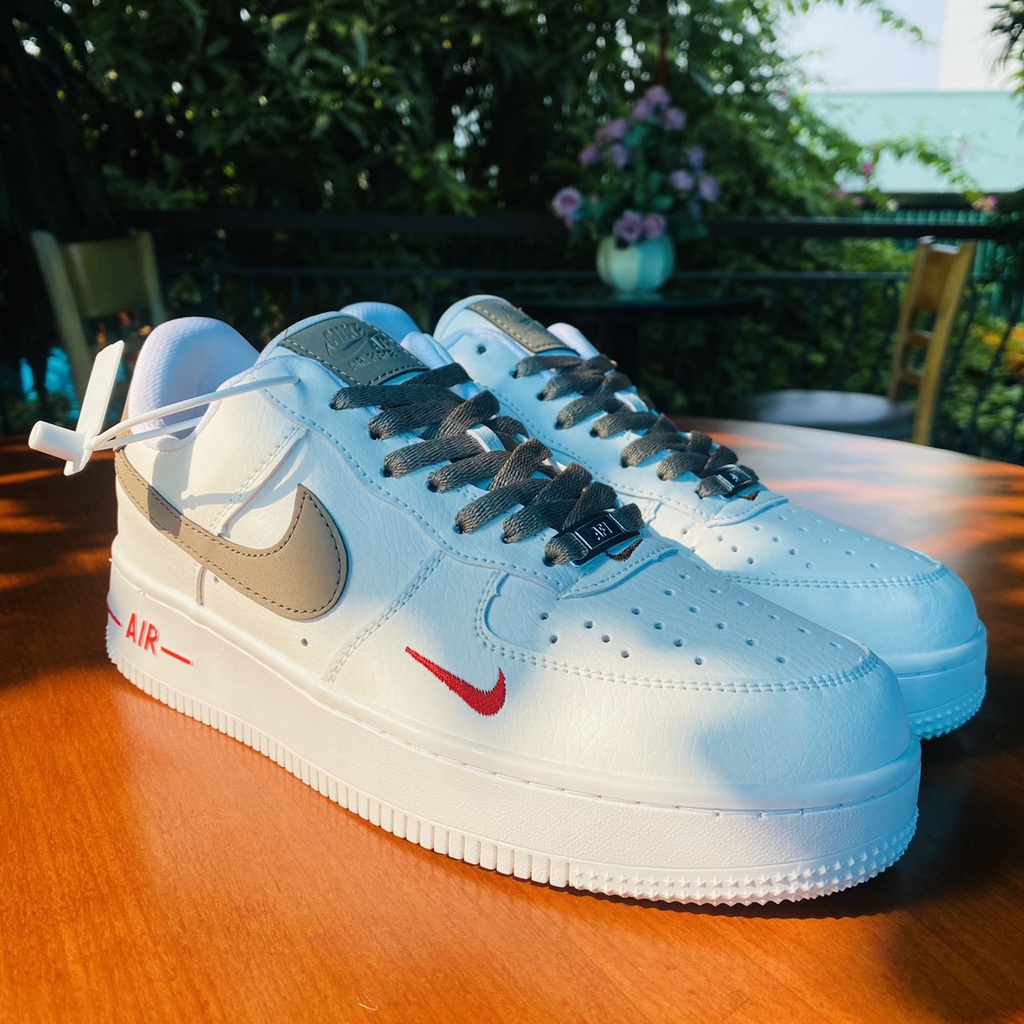 Giày Thể Thao AF1 Vệt Nâu Air Force 1 Sneaker Nam Nữ Sang Xịn Mịn